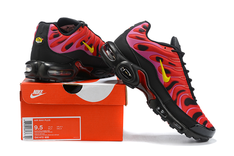 2021 Nike Air Max Plus Red Black Yellow Running Shoes